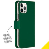 Accezz Wallet Softcase Bookcase iPhone 12 (Pro) Groen