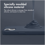 Accezz Liquid Silicone Backcover met MagSafe iPhone 16 Pro Max Donkerblauw