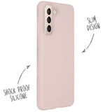 Accezz Liquid Silicone Backcover Samsung Galaxy S21 Roze