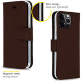 Accezz Wallet Case voor Apple iPhone 13 Pro Bruin