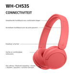 Sony WH-CH535 Rood