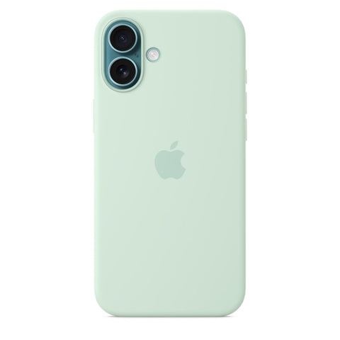 Apple Silicone Case with MagSafe voor Apple iPhone 16 Plus Lichtblauw