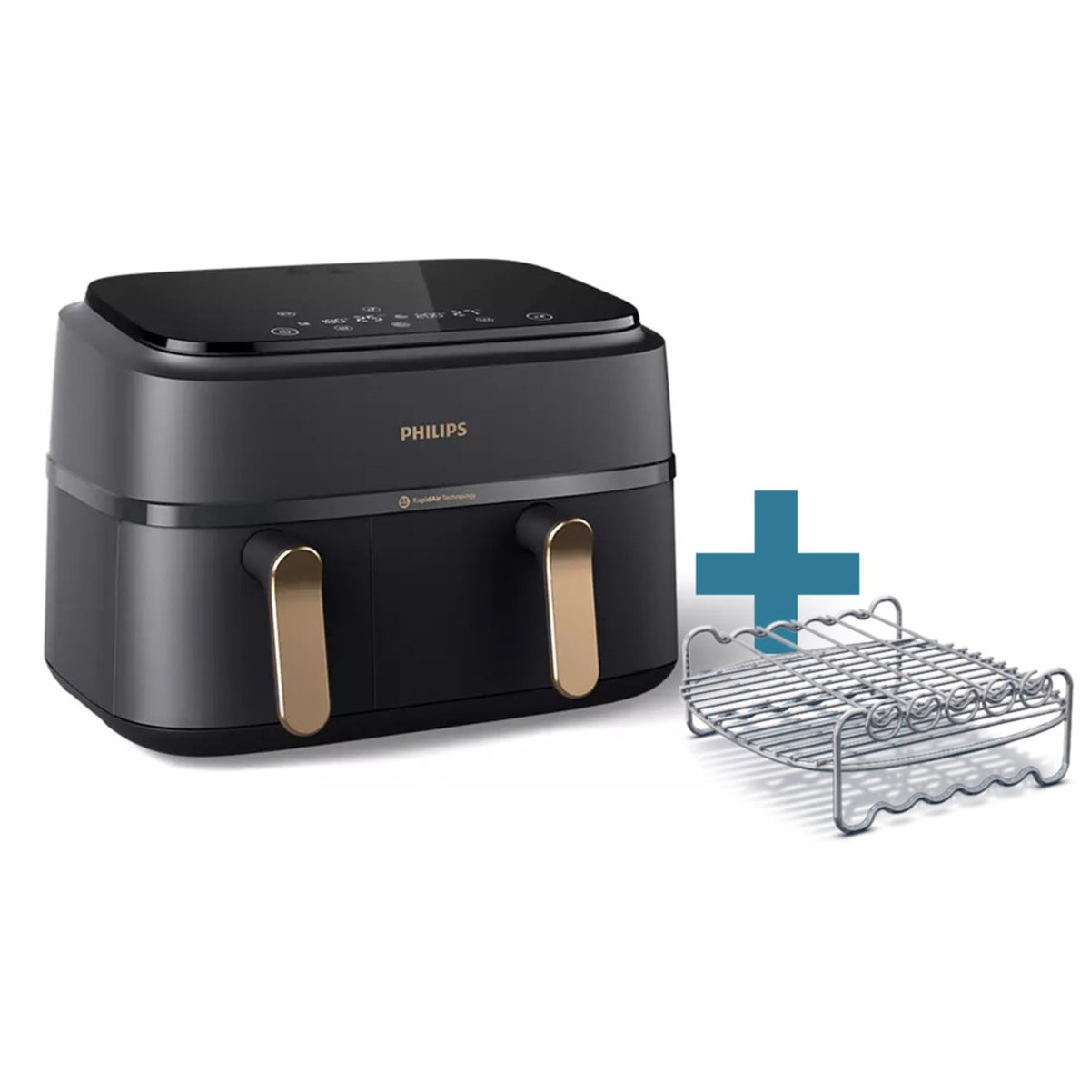 Philips NA352/04 Dual Basket Zwart