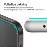 Accezz Gehard Glas Full Cover Screenprotector met applicator iPhone 15 Pro Transparant