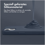 Accezz Liquid Silicone Backcover iPhone 12 Mini Donkerblauw