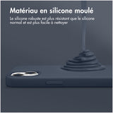 Accezz Liquid Silicone Backcover iPhone 12 Mini Donkerblauw