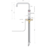 Quooker Classic Fusion Square Messing Patina