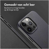 Accezz MagSafe Leather Backcover iPhone 14 Pro Max Zwart