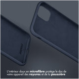 Accezz Liquid Silicone Backcover iPhone 12 Mini Donkerblauw