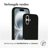 Accezz Liquid Silicone Backcover met MagSafe iPhone 16 Plus Zwart