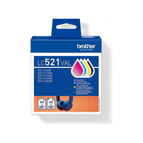 Brother LC-521VAL Cartridges Combo Pack Multi-color