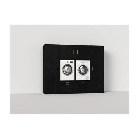 Wastoren CW-1-7-S Wasmachine kast Zwart/eiken