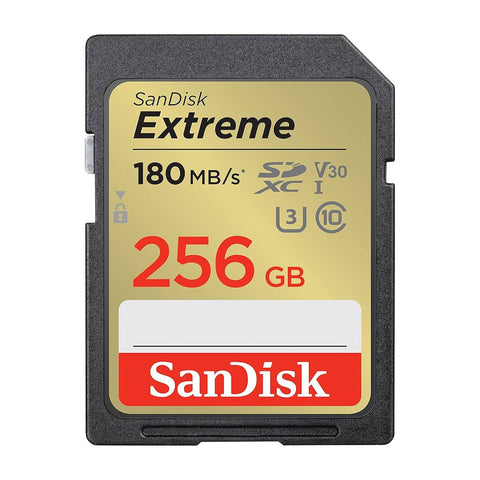SanDisk SDXC Extreme 256GB 180/130 mb/s - V30 - Rescue Pro DL 1Y