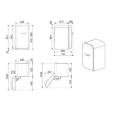 Smeg FAB10HLBL6 Zwart