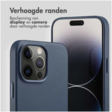 Accezz MagSafe Leather Backcover iPhone 14 Pro Max Blauw