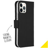 Accezz Wallet Case voor Apple iPhone 12 (Pro) Zwart