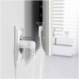 Hama Power Cable  Angled Both Sides  Euro Plug  AC Connector C7 3 m Wit