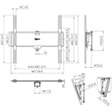 Vogels C40844S  Display plafondbeugel SINGLE-POLE 80 Zilver