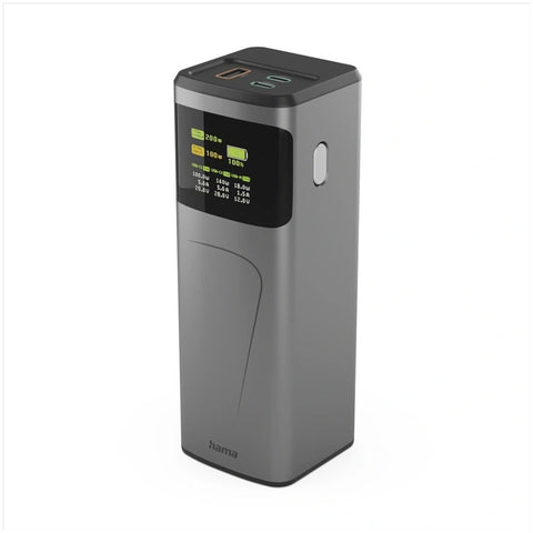 Hama Power Pack High Power 200 W 24000mAh 2x USB-C USB-A  snel opladen