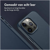 Accezz MagSafe Leather Backcover iPhone 14 Pro Max Blauw