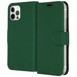 Accezz Wallet Softcase Bookcase iPhone 12 (Pro) Groen