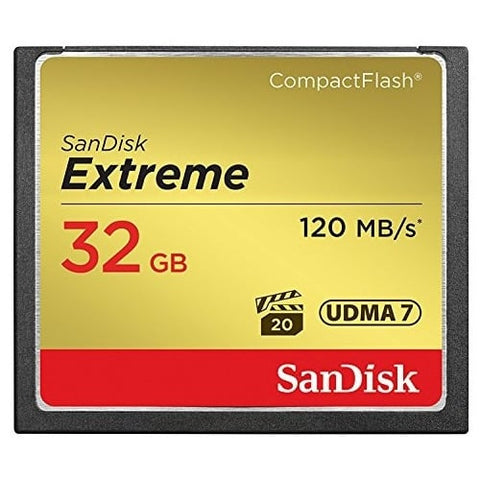 SanDisk CF extreme 32GB 120MB/s read 85MB/s write