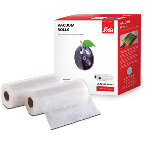 Solis 15X600 Folie Vacuumrollen  15 x 600 cm - 2 stuks