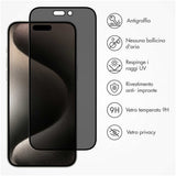 Accezz Gehard Glas Privacy Screenprotector iPhone 15 Pro Transparant