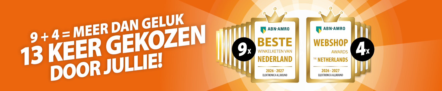 Expert: 9 keer Beste Winkelketen en 4 keer Beste Webshop in de categorie elektronica