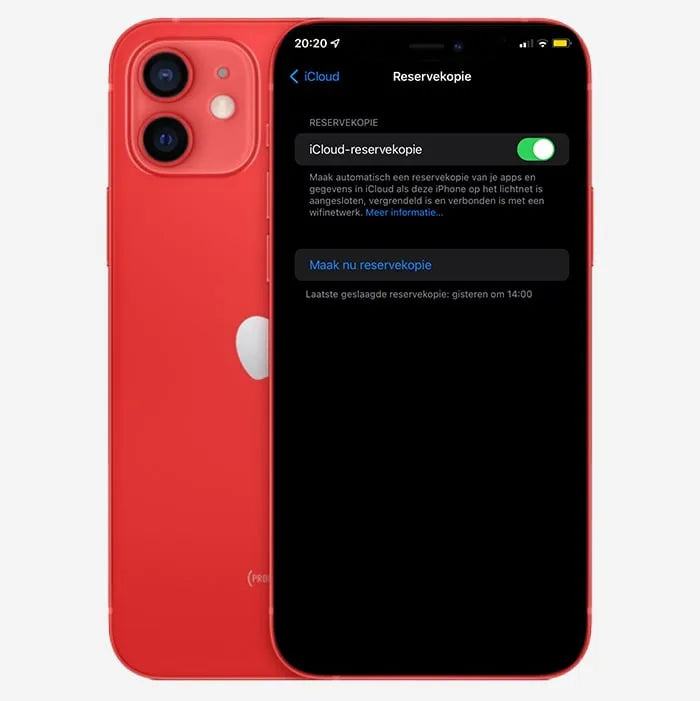 Gegevens overzetten via iCloud