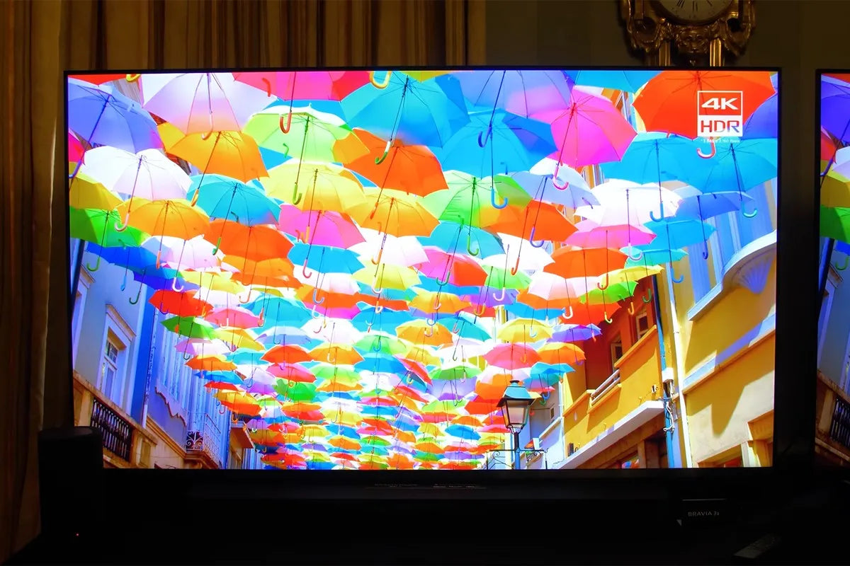 Sony Bravia-tv met een kleurrijk beeld.