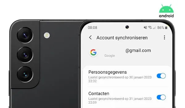Gegevens synchroniseren Android-telefoon