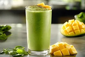 Mobiel: Frisse mango‑spinazie smoothie