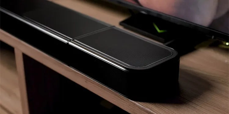Close-up van de JBL Bar 1300MKII.